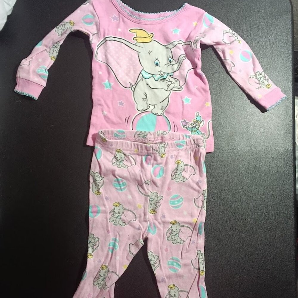 Disney Dumbo pajamas 9Months Pink